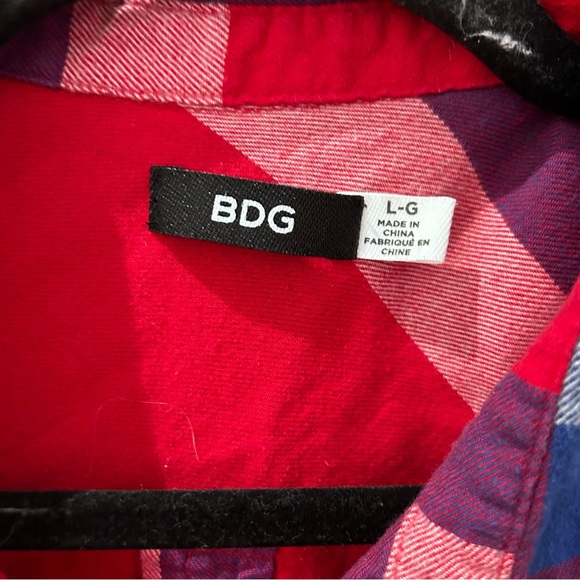 Urban Outfitters BDG Red & Blue Flannel-Lg - Picture 4 of 6